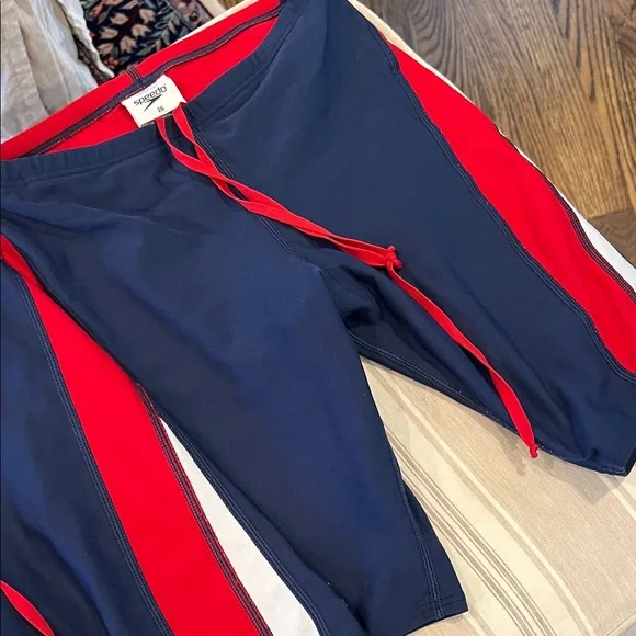 Speedo size 26 Navy and Red Swim Jammer great condition - Picture 3 of 9